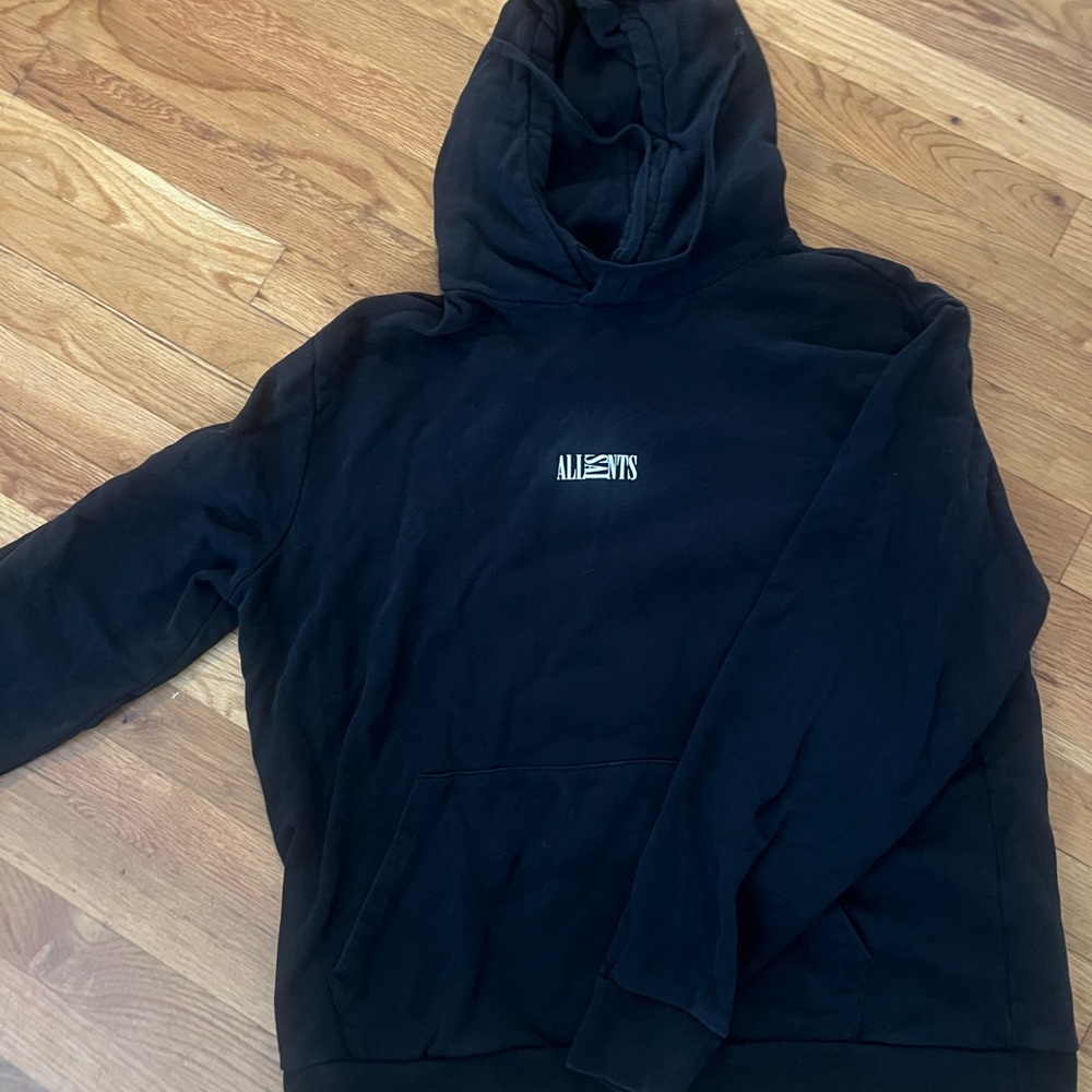 All Saints Black Pullover Hoodie